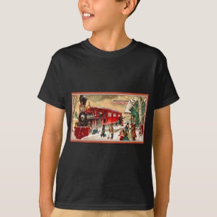 Camiseta Estação de caminhos-de-ferro do feriado do natal