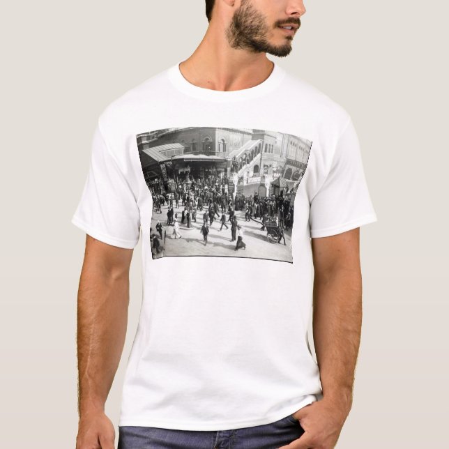Camiseta Estação de comboio da rua larga, Londres, c.1890 (Frente)