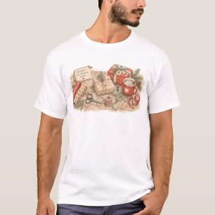 Camiseta Estação de Embrulho de Presentes de Natal para o F