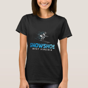Camiseta Estação de esqui Snowshoe West Virginia esqui retr