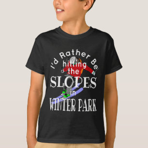 Camiseta Estação de Inverno Colorado Eu Preferiria Estar At