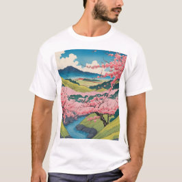 Camiseta Estação de Primavera Japonês