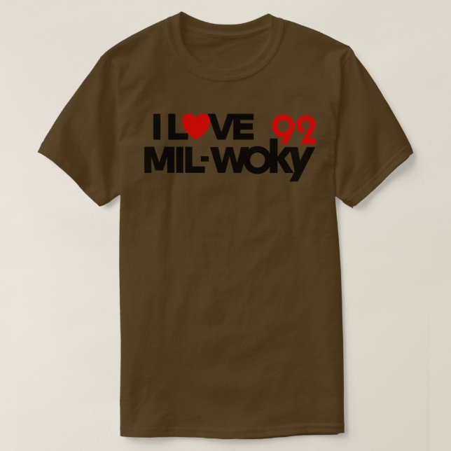 Camiseta Estação de rádio com defeito Milwaukee Love 92 WOK (Frente do Design)