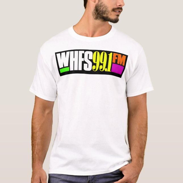 Camiseta Estação de rádio Whfs 99.1 fm (Frente)