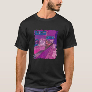 Camiseta Estação de Tração de Ondas de Vapor Antiga Retro V