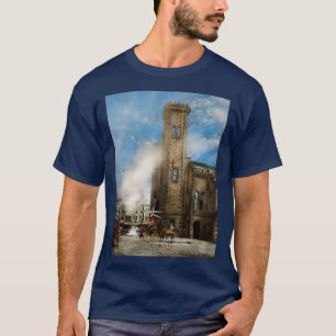 Camiseta Estação de trem Cuidado com o trem 1910