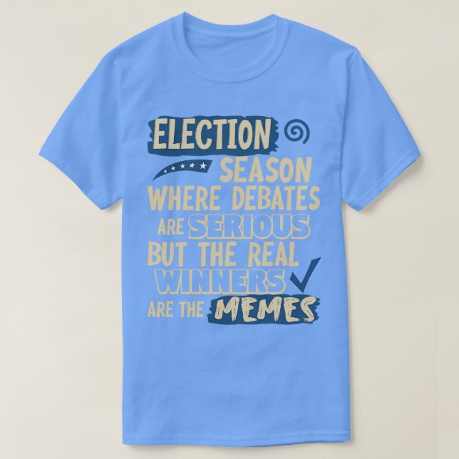 Camiseta Estação Eleitoral Onde os debates são sérios, mas  (Frente do Design)