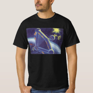 Camiseta Estação Espacial Orbitante de Ficção Científica Vi