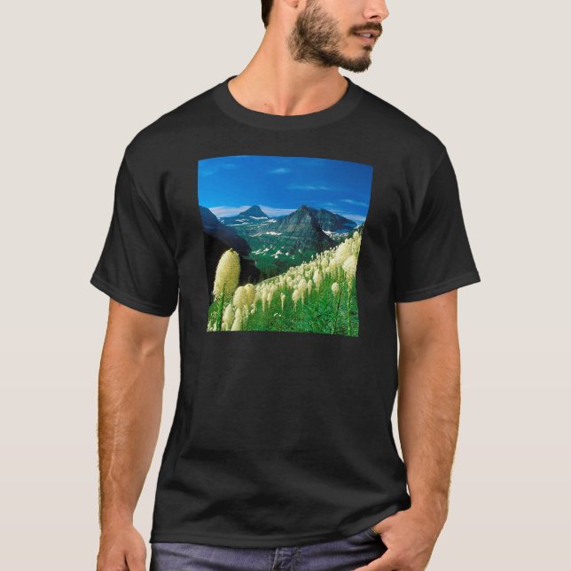 Camiseta Estacione a geleira Montana da fuga de Highline (Frente)