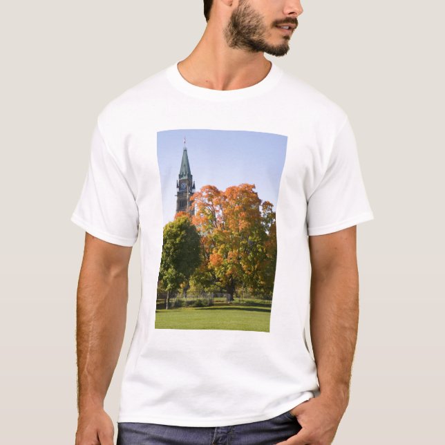 Camiseta Estacione ao lado do Edifício do Parlamento em Ott (Frente)