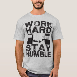 Camiseta Estada dura do trabalho humilde - Dumbbell