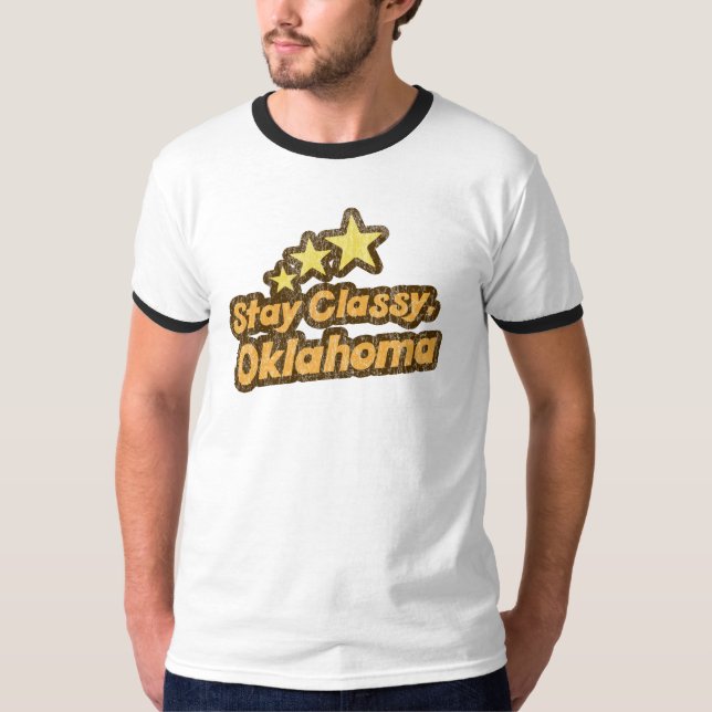 Camiseta Estada elegante, Oklahoma (Frente)