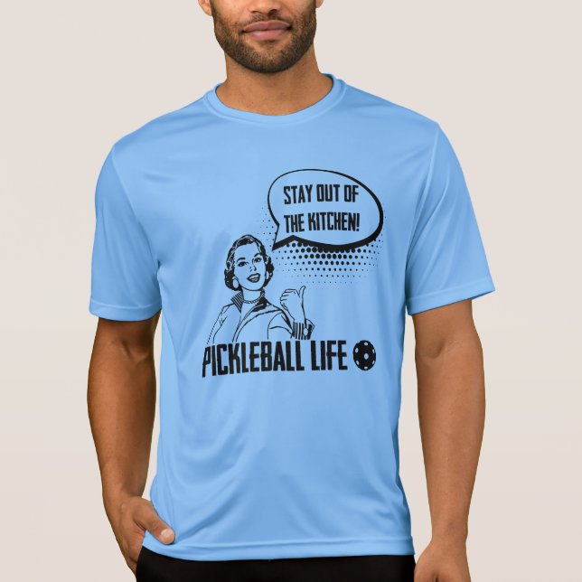 Camiseta Estada engraçada do humor de Pickleball fora da (Frente)