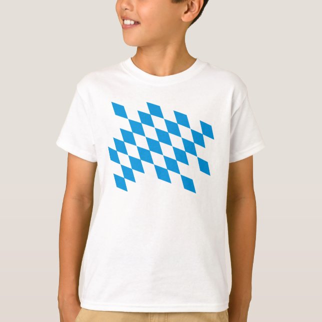 Camiseta ESTADO ALEMÃO DAS Cores DE Pavilhão DA BAVÁRIA (Frente)