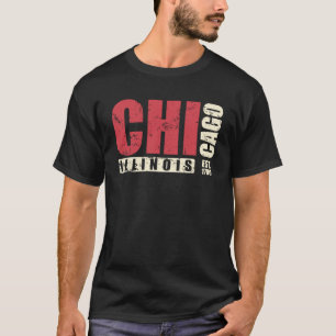 Camiseta Estado Americano de Chicago Illinois