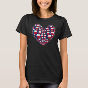 Camiseta Estado Americano Texas Flag Heart Patriotic Texan