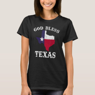Camiseta Estado Americano Texas Flag Texan Deus abençoe Tex