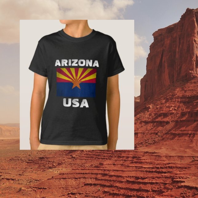 Camiseta Estado arizona Sinalizador Starburst EUA T-Shirt (Criador carregado)