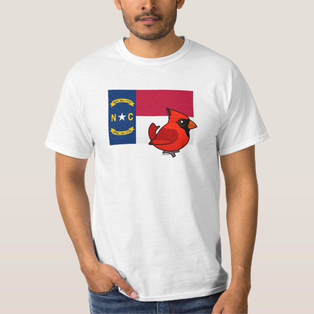 Camiseta Estado Birdorable de North Carolina (Frente)
