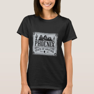 Camiseta Estado Da Arizona Phoenix Estd 1881 Cactus Mountai