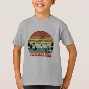 Camiseta Estado da arizona vintage sunset scape horizontal 