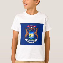 Camiseta Estado da bandeira de Michigan