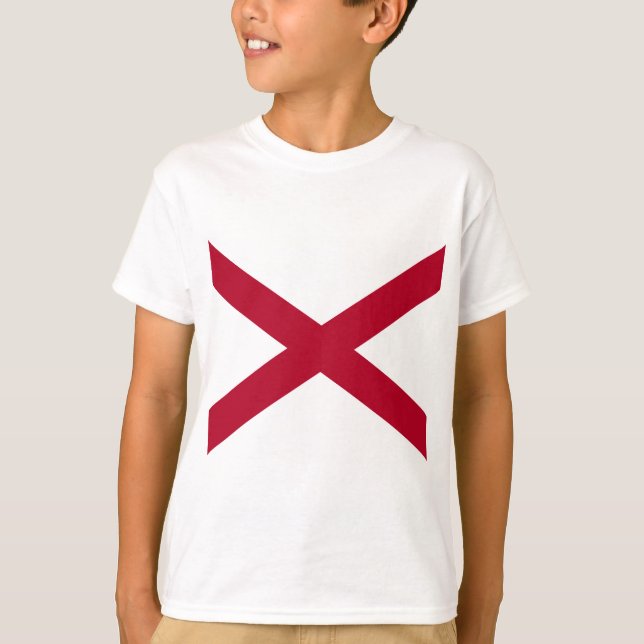 Camiseta Estado da bandeira do Alabama (Frente)