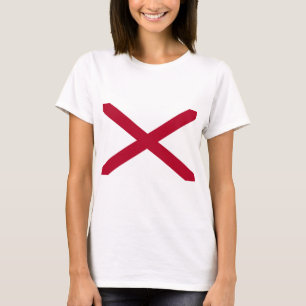 Camiseta Estado da bandeira do Alabama