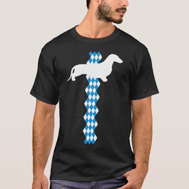 Camiseta Estado Da Baviera - Dachshund De Curta Duração (Frente)