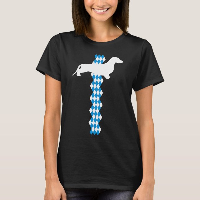Camiseta Estado Da Baviera - Dachshund De Curta Duração (Frente)