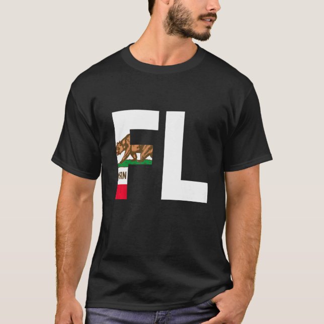 Camiseta Estado da Califórnia Flag Flórida FL Cities and St (Frente)