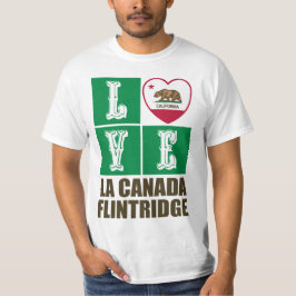 Camiseta Estado da Califórnia Flag Heart La Canada Flintrid