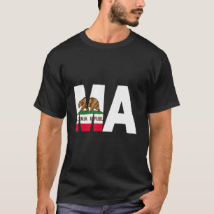 Camiseta Estado da Califórnia Flag Massachusetts MÃE Cities