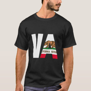Camiseta Estado da Califórnia Flag Virginia VA Cities and R