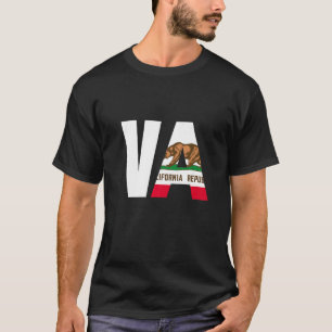Camiseta Estado da Califórnia Flag Virginia VA Cities and R