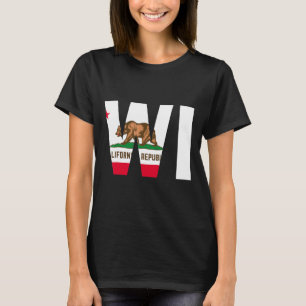 Camiseta Estado da Califórnia Flag Wisconsin WI Cities e S