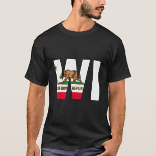 Camiseta Estado da Califórnia Flag Wisconsin WI Cities e S
