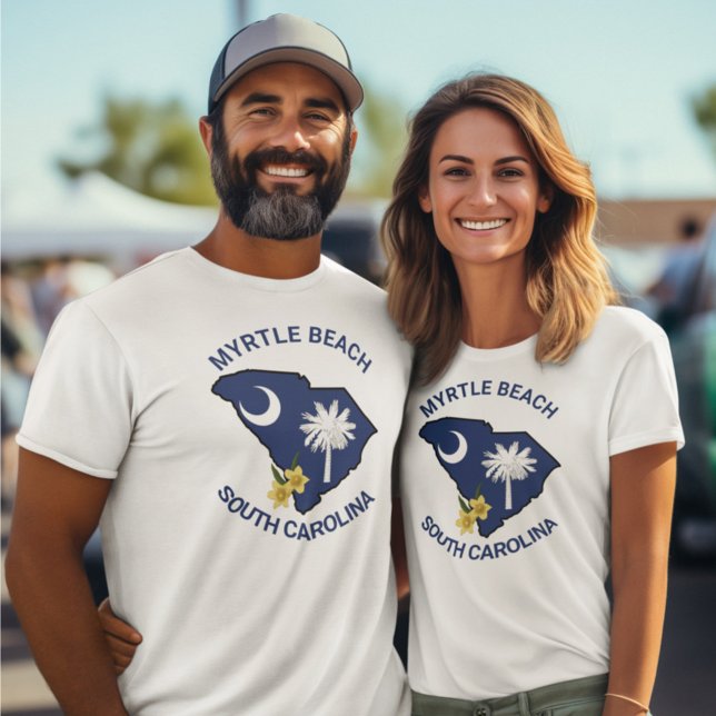 Camiseta Estado da Carolina do Sul Flor Amarelo Amarelo Jes (Criador carregado)