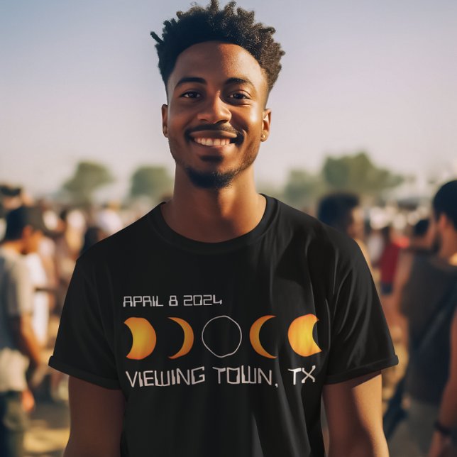 Camiseta Estado da Cidade Personalizada Total Eclipse Solar (Solar Eclipse T Shirt )