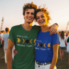 Camiseta Estado da Cidade Personalizada Total Eclipse Solar