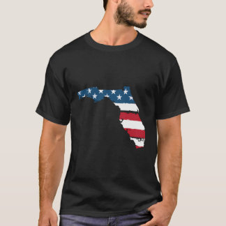Camiseta Estado Da Flórida Bandeira Patriótica Dos Eua Para
