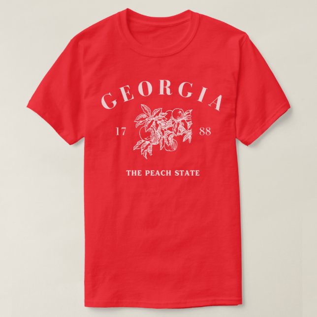 Camiseta Estado da Geórgia a Escuro (Frente do Design)