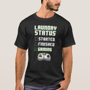 Camiseta Estado da lavandaria Jogos Engraçados Mulheres Jog