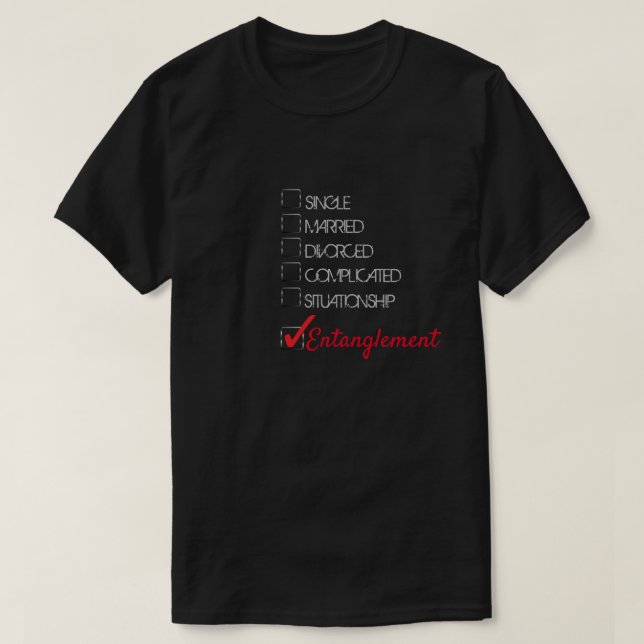 Camiseta Estado da Relação de Entangimento (Frente do Design)