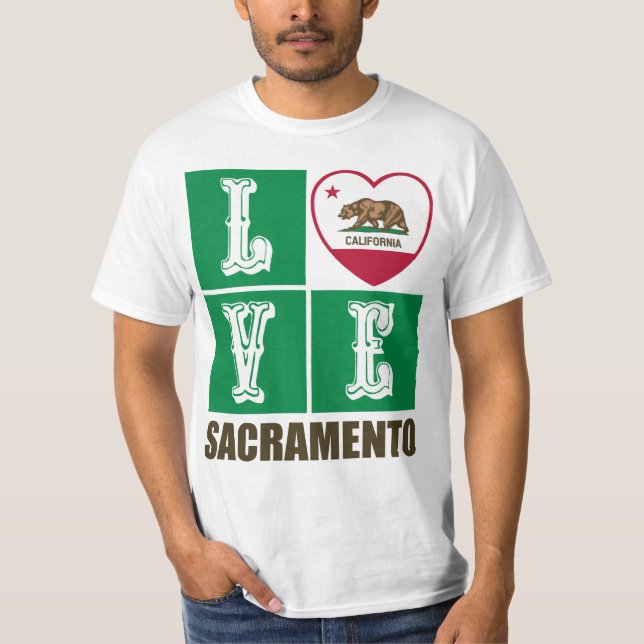 Camiseta Estado da República da Califórnia Sinalizador Sacr (Frente)
