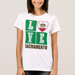Camiseta Estado da República da Califórnia Sinalizador Sacr