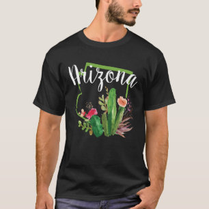 Camiseta Estado De Amor Corajoso Das Flores De Cactus Arizo