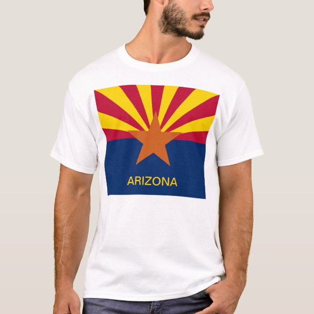 Camiseta Estado de bandeira da Arizona (Frente)
