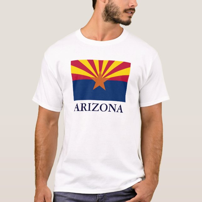 Camiseta Estado de bandeira da arizona: Mens T-shirt (Frente)