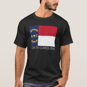 Camiseta Estado De Bandeira Da Carolina Do Norte